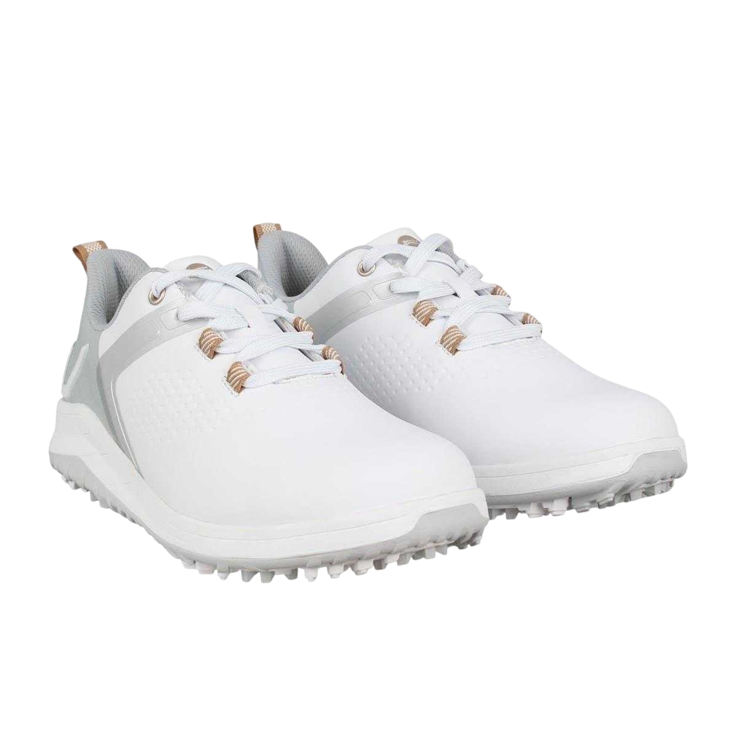 White-Grey-Rose Gold - Lifestyle - Slazenger Mens V Series Spikes Golf Shoes