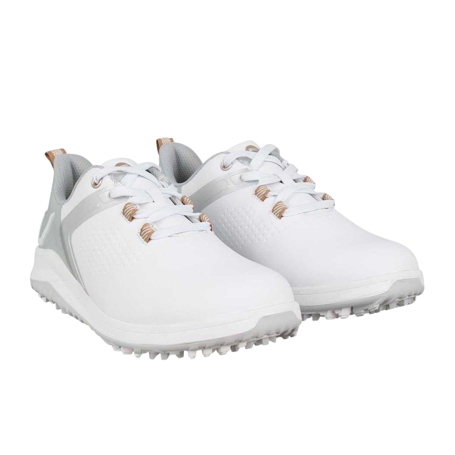 White-Grey-Rose Gold - Lifestyle - Slazenger Mens V Series Spikes Golf Shoes