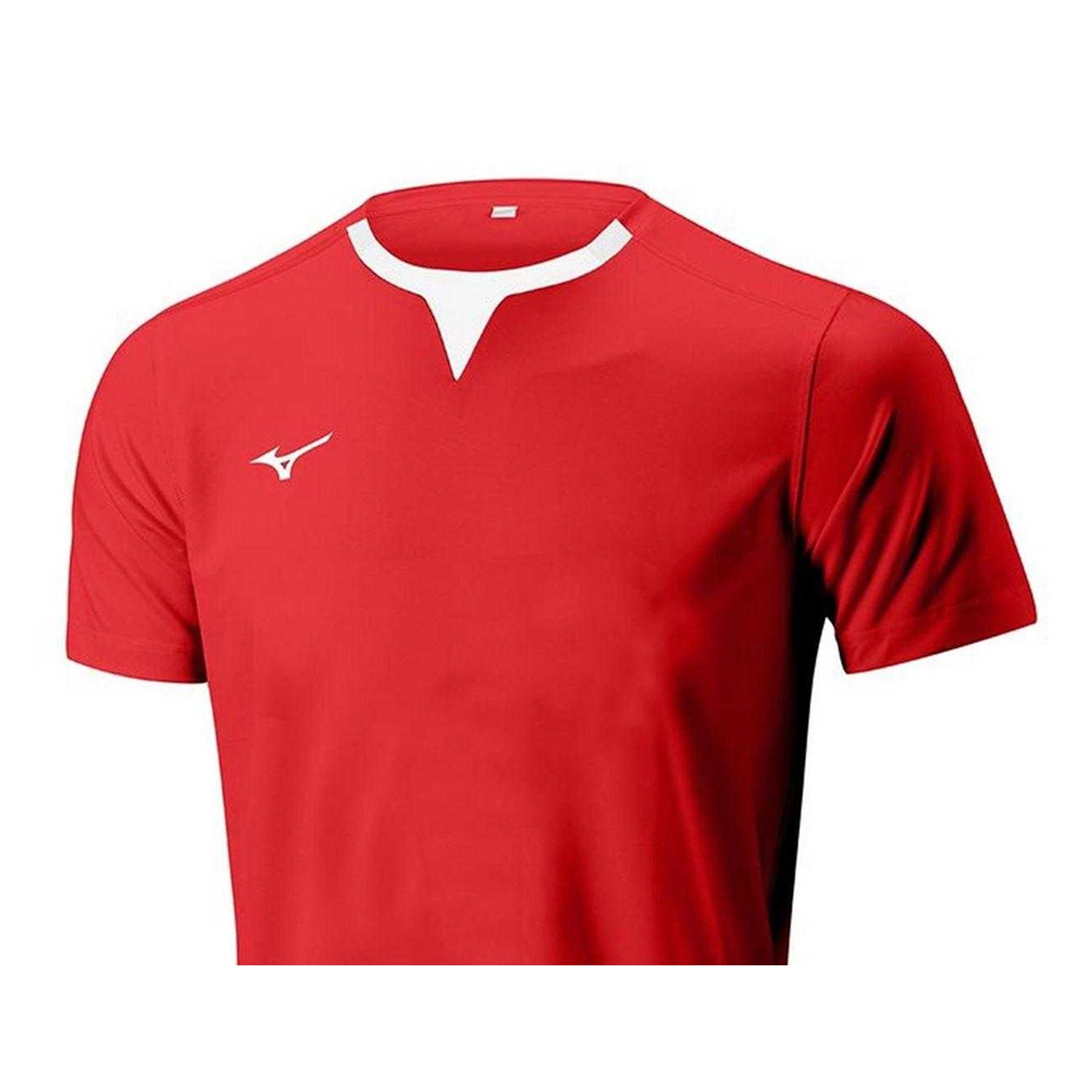 Red - Back - Mizuno Childrens-Kids Training Rugby Shirt