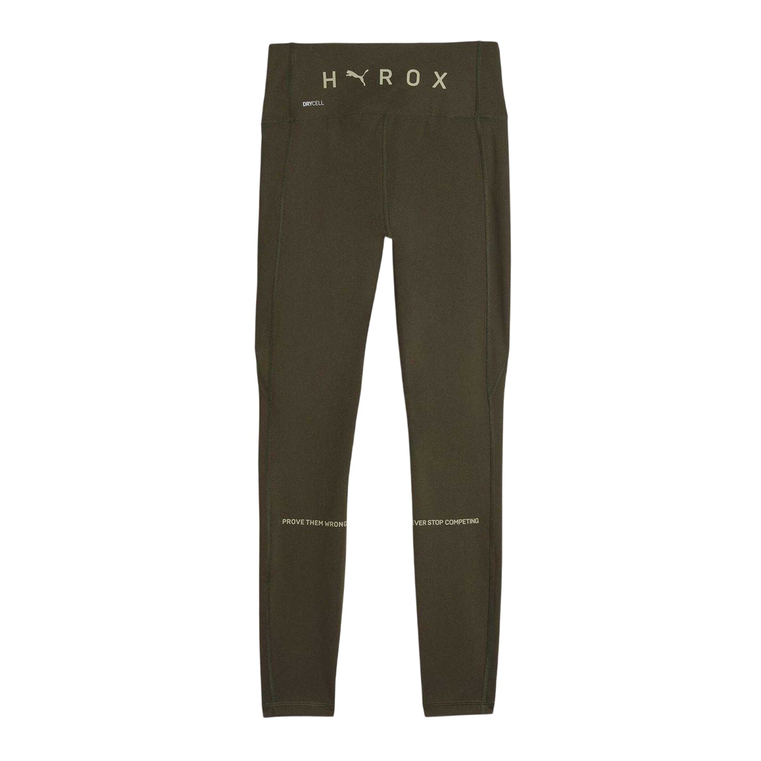 Dark Olive - Back - Puma Womens-Ladies Hyrox Performance Compression Tight Leggings