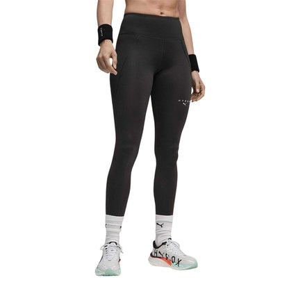 Puma Black - Side - Puma Womens-Ladies Hyrox Performance Compression Tight Leggings