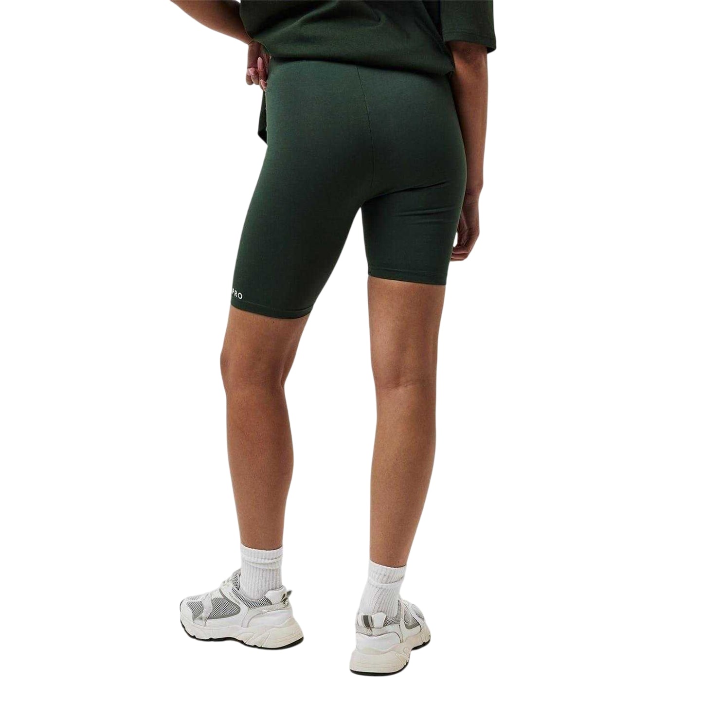 Khaki - Back - USA Pro Womens-Ladies Jersey Logo Slim Cycling Shorts