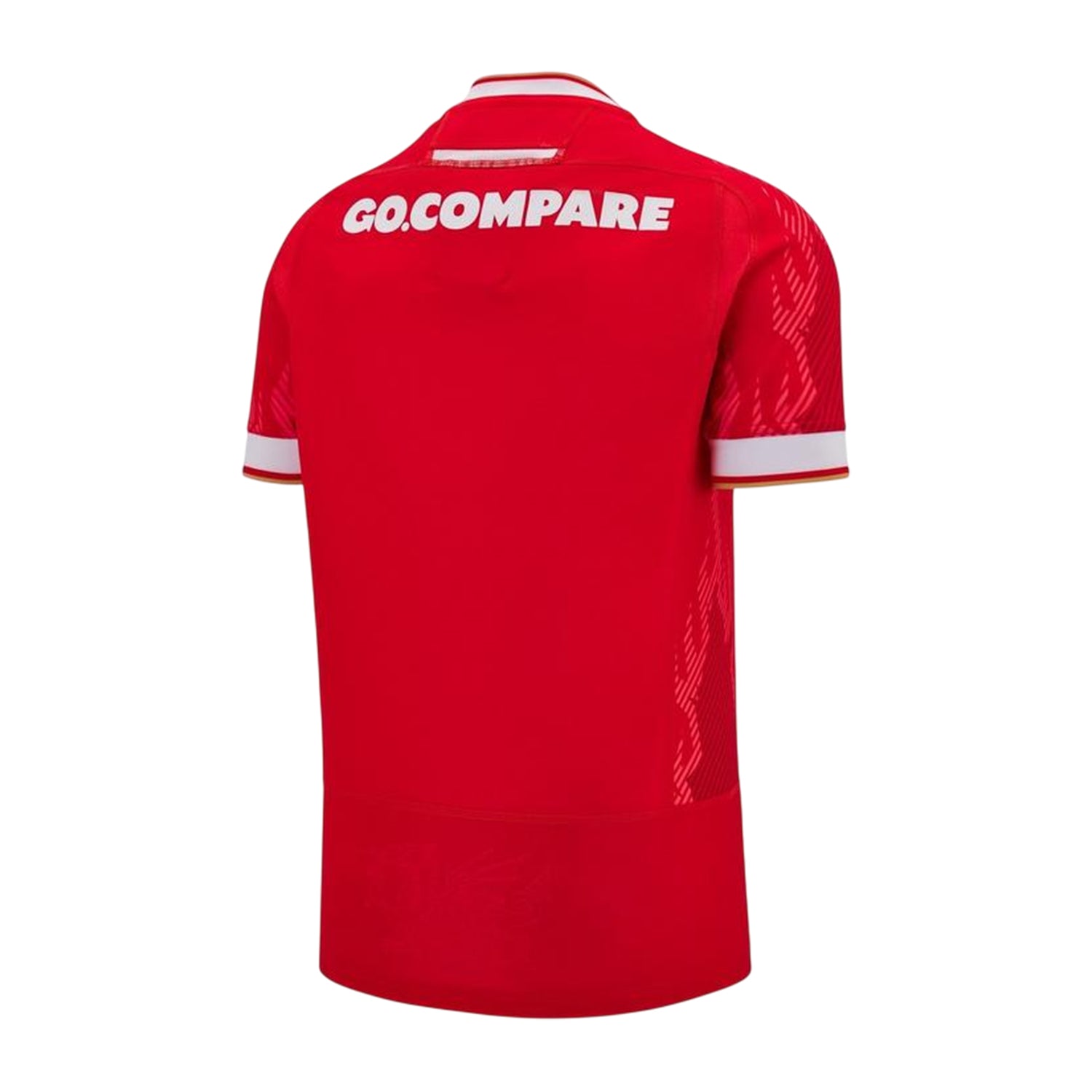 Red - Back - Wales RU Unisex Adult 24-25 Macron Rugby Home Jersey