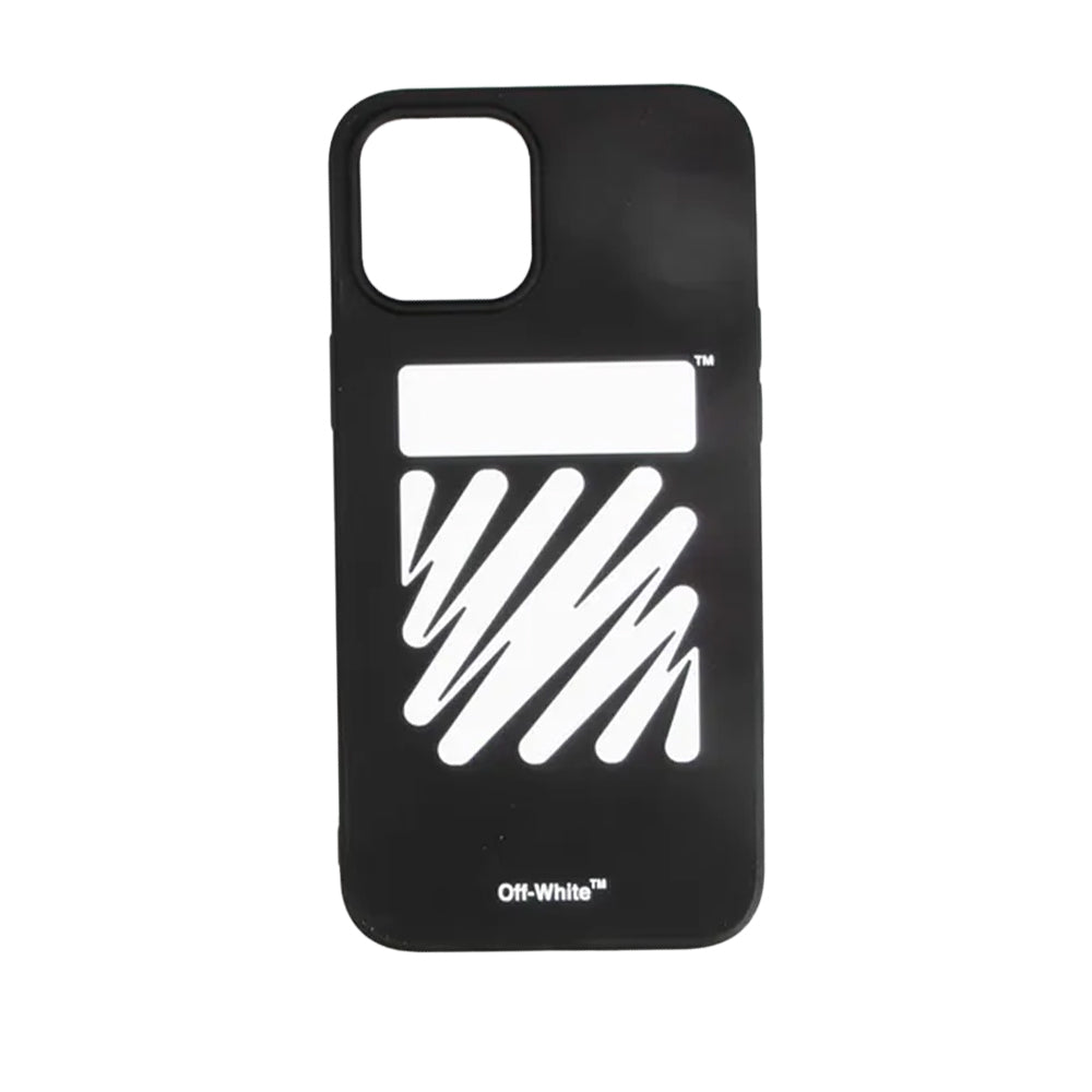 Black-White - Front - Off White iPhone 12 Pro Max Compatible Diagonal Phone Case