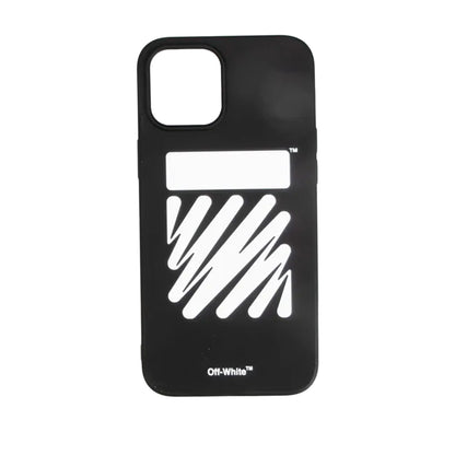 Black-White - Front - Off White iPhone 12 Pro Max Compatible Diagonal Phone Case