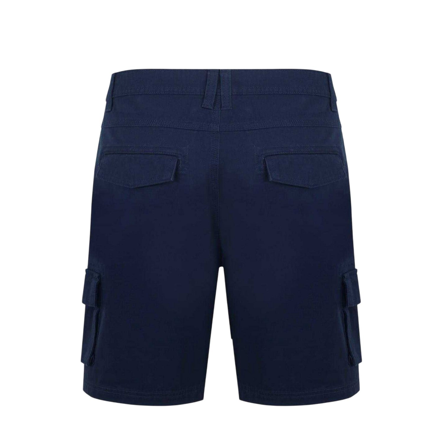 Navy - Back - SoulCal Mens Plain Cargo Shorts