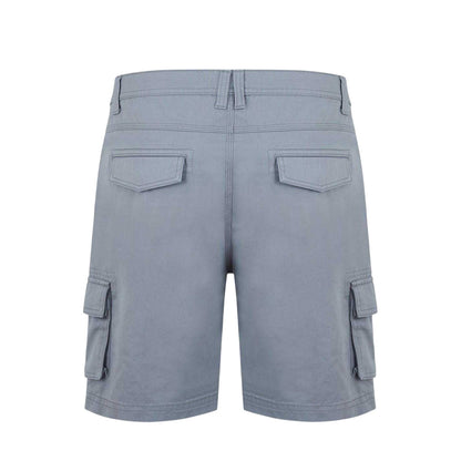 Light Grey - Back - SoulCal Mens Plain Cargo Shorts