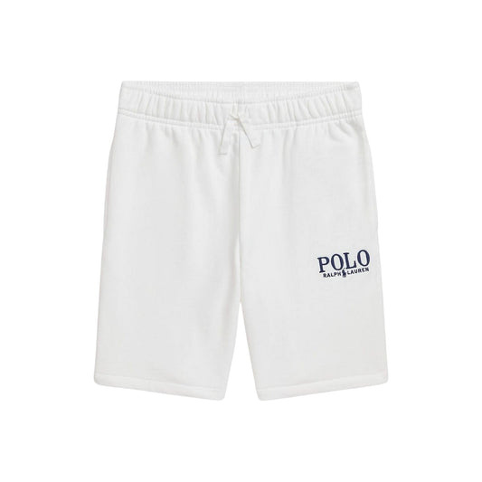 White - Front - Ralph Lauren Childrens-Kids Polo Logo Shorts