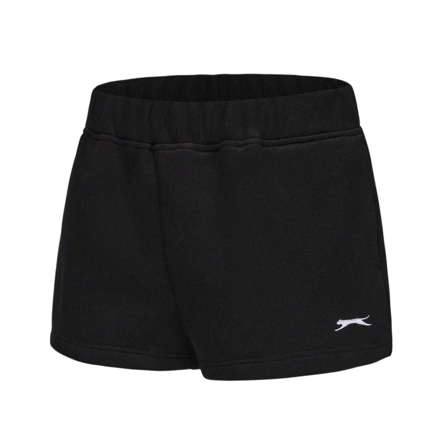 Black - Side - Slazenger Womens-Ladies Fleece Shorts