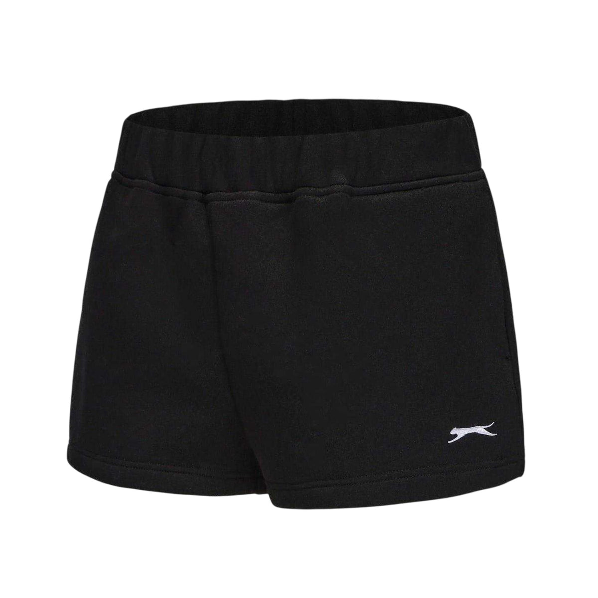 Black - Side - Slazenger Womens-Ladies Fleece Shorts