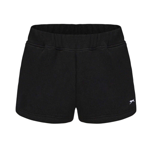 Black - Front - Slazenger Womens-Ladies Fleece Shorts