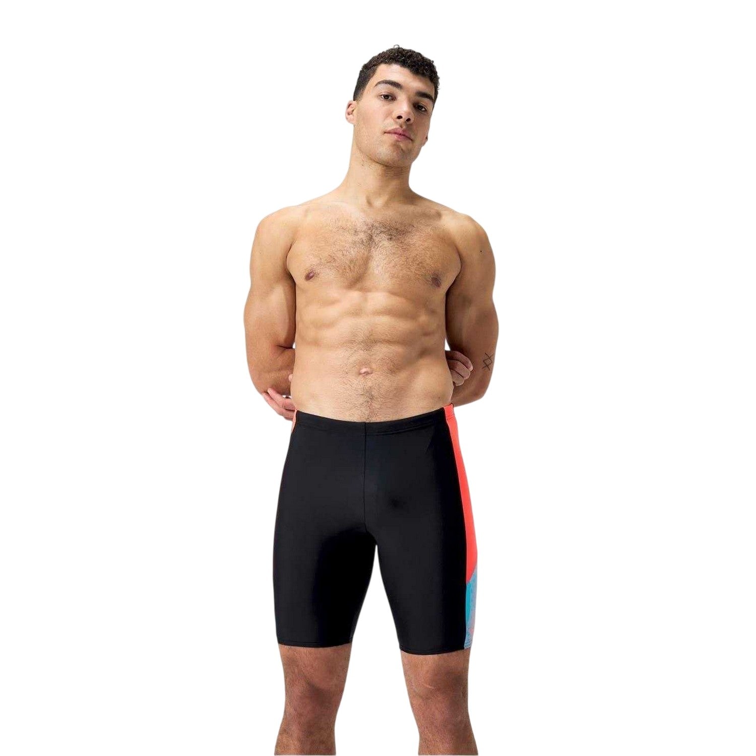 Black - Side - Speedo Mens Dive Swim Shorts