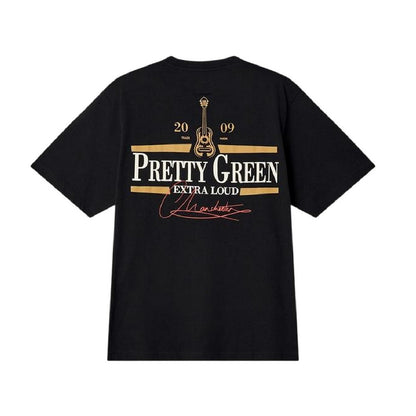 Black - Back - Pretty Green Mens Crew Neck Relaxed Fit Short-Sleeved T-Shirt