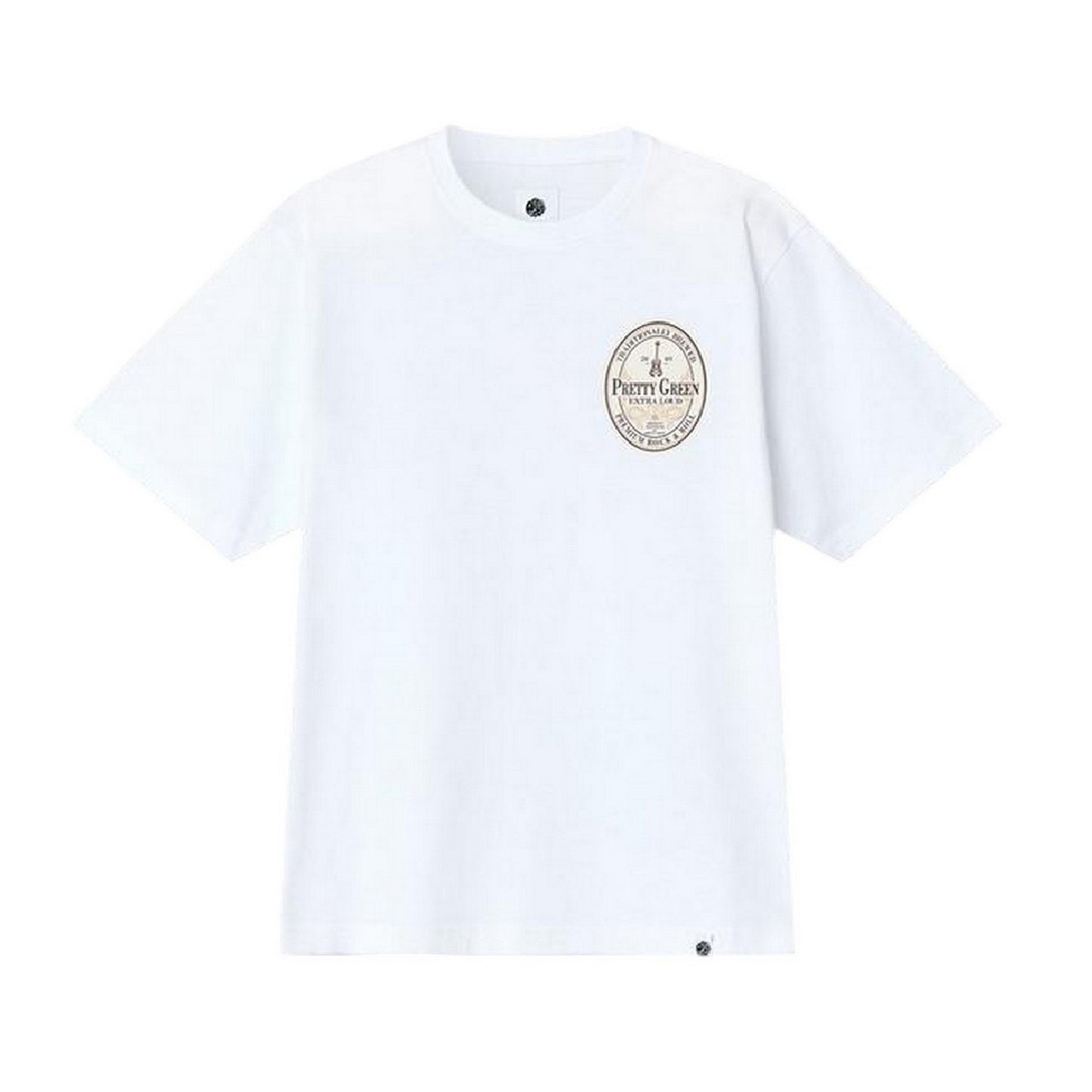 White - Front - Pretty Green Mens Crew Neck Relaxed Fit Short-Sleeved T-Shirt