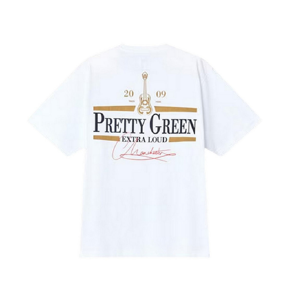 White - Back - Pretty Green Mens Crew Neck Relaxed Fit Short-Sleeved T-Shirt