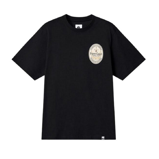 Black - Front - Pretty Green Mens Crew Neck Relaxed Fit Short-Sleeved T-Shirt