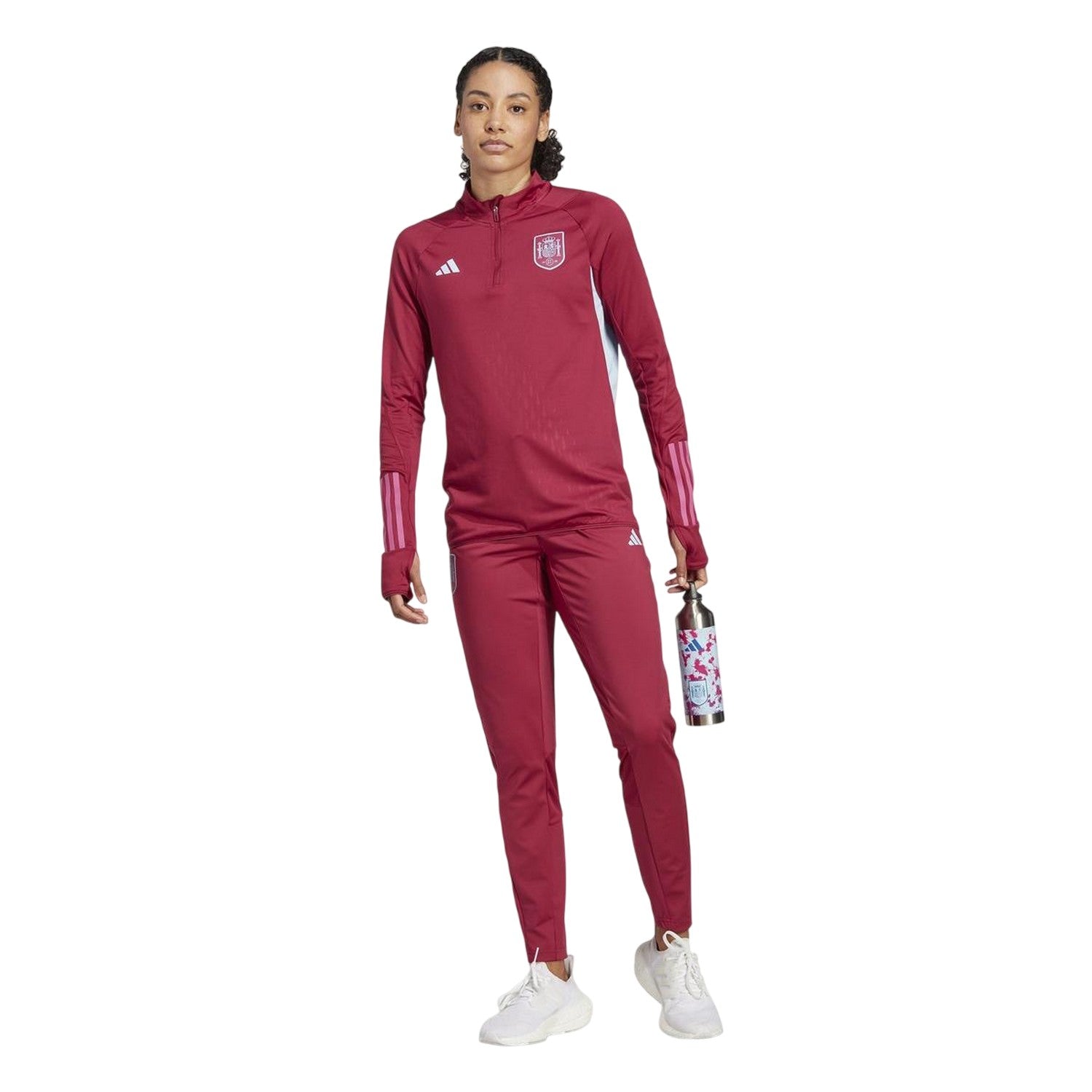 Ruby - Side - Adidas Womens-Ladies Trio 23 Pro Spain Training Top
