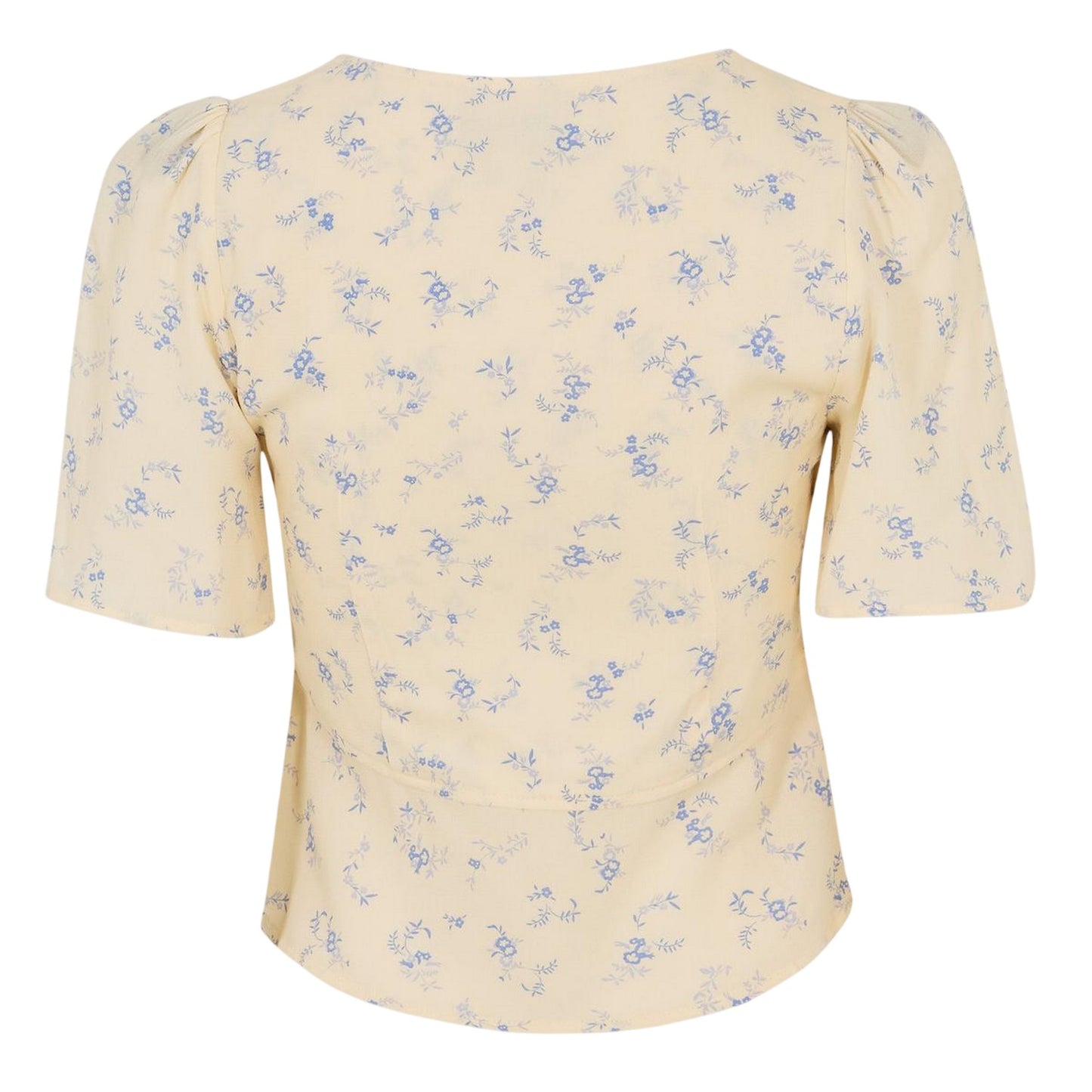 White - Back - Jack Wills Womens-Ladies Ditsy Floral Viscose Keyhole Blouse