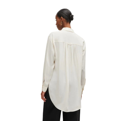 White - Back - Boss Womens-Ladies Benika Long-Sleeved Blouse