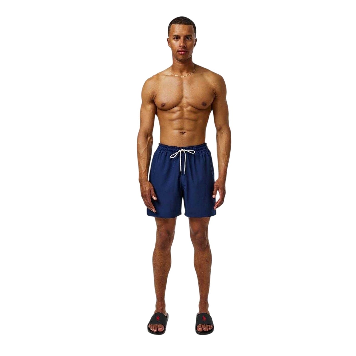 Navy - Side - Ralph Lauren Mens Traveller Swim Shorts