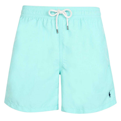 Teal Blue - Front - Ralph Lauren Mens Traveller Swim Shorts
