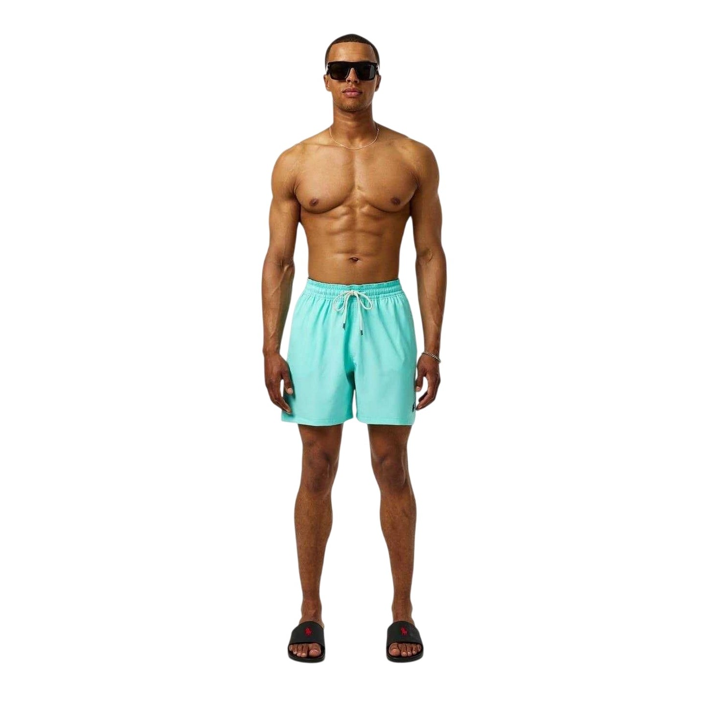 Teal Blue - Side - Ralph Lauren Mens Traveller Swim Shorts
