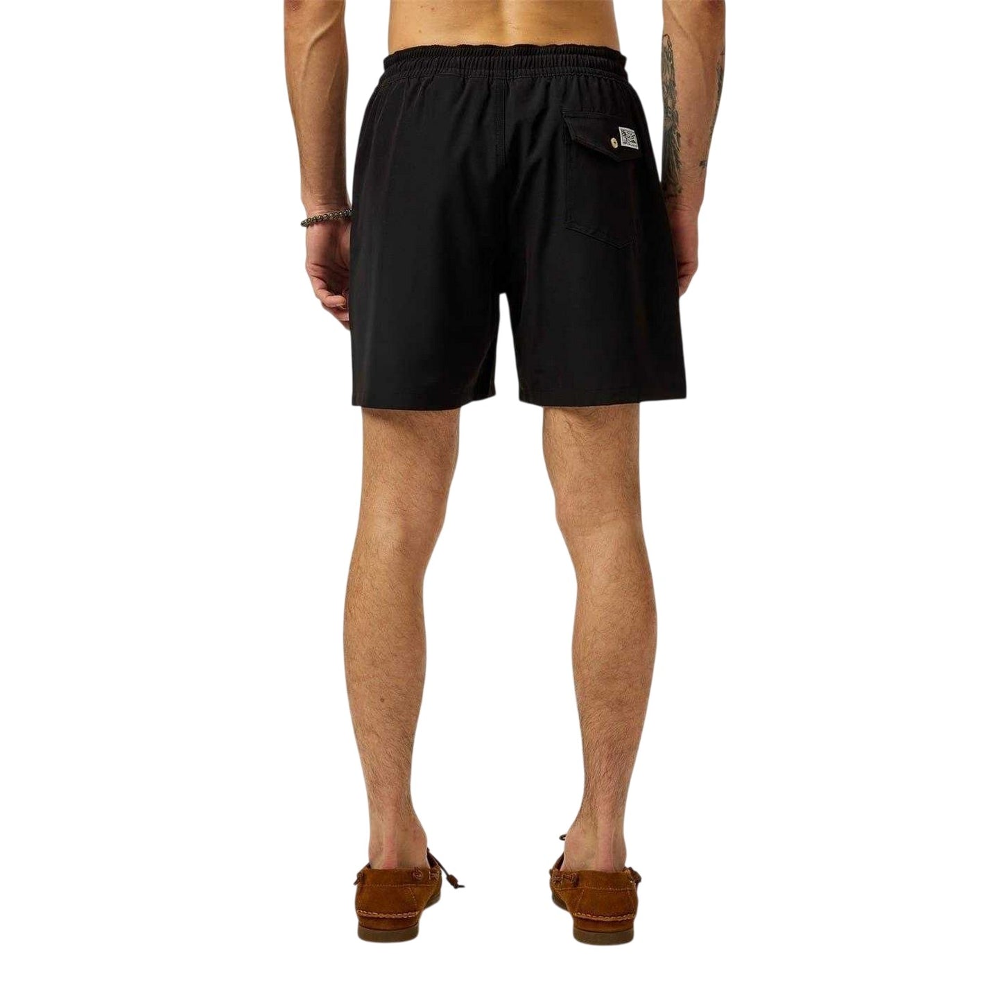 Black - Back - Ralph Lauren Mens Traveller Swim Shorts