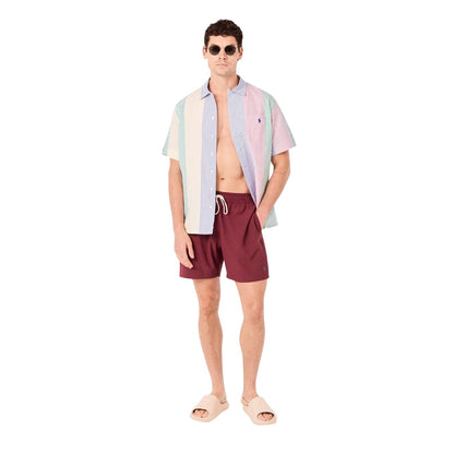 Red Wine - Side - Ralph Lauren Mens Traveller Swim Shorts