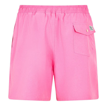 Pink - Back - Ralph Lauren Mens Traveller Swim Shorts