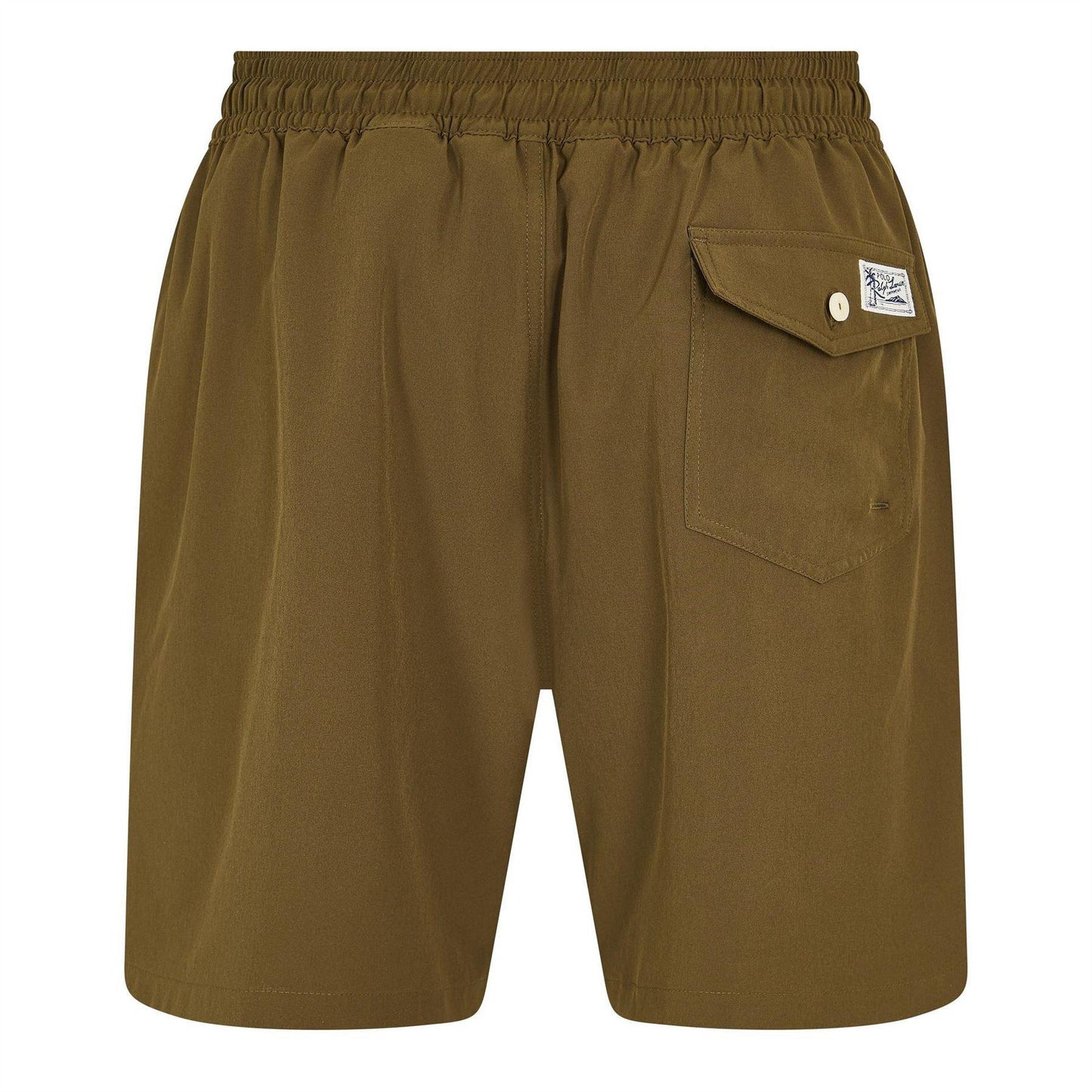 Olive - Back - Ralph Lauren Mens Traveller Swim Shorts