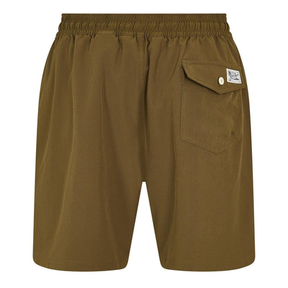 Olive - Back - Ralph Lauren Mens Traveller Swim Shorts