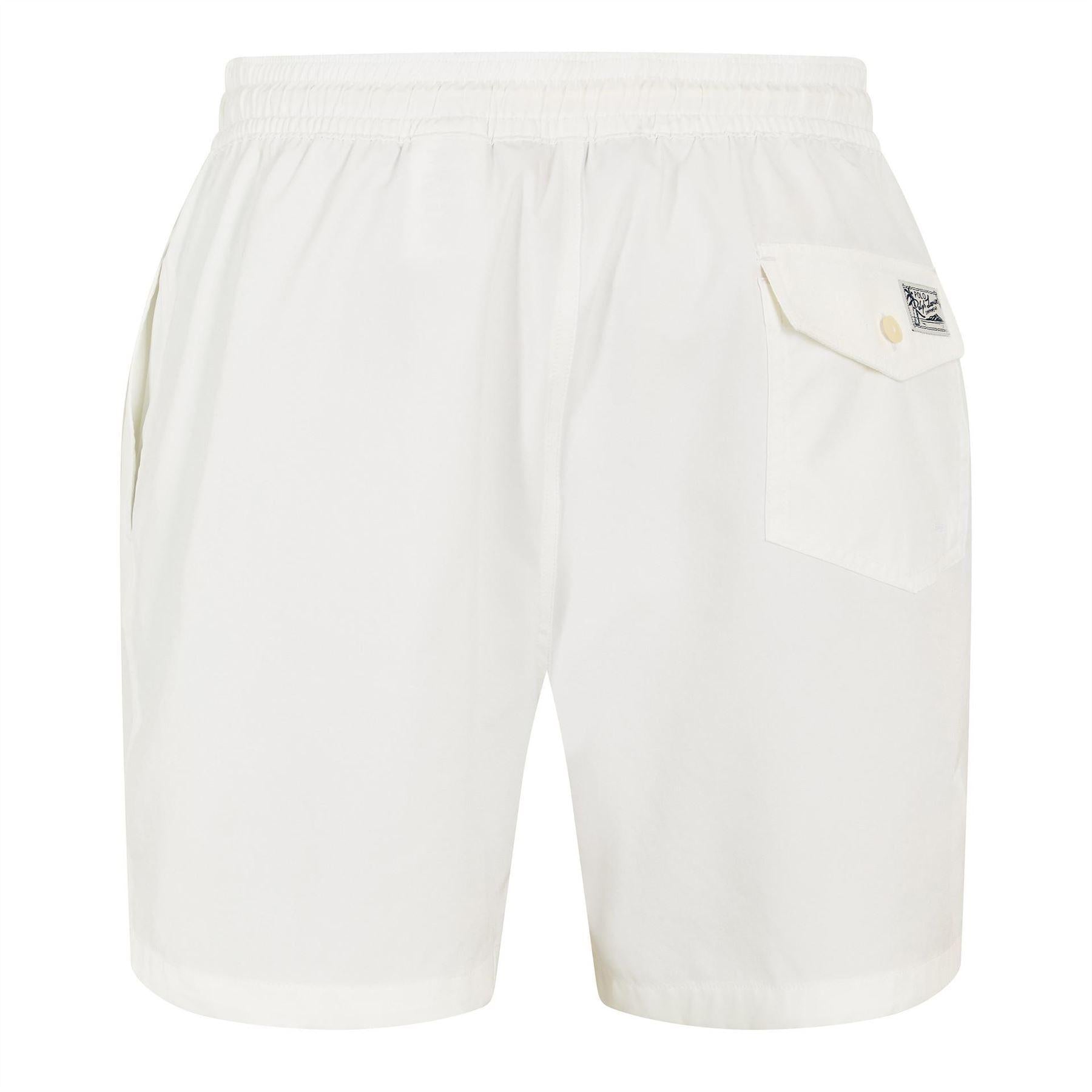 White - Back - Ralph Lauren Mens Traveller Swim Shorts