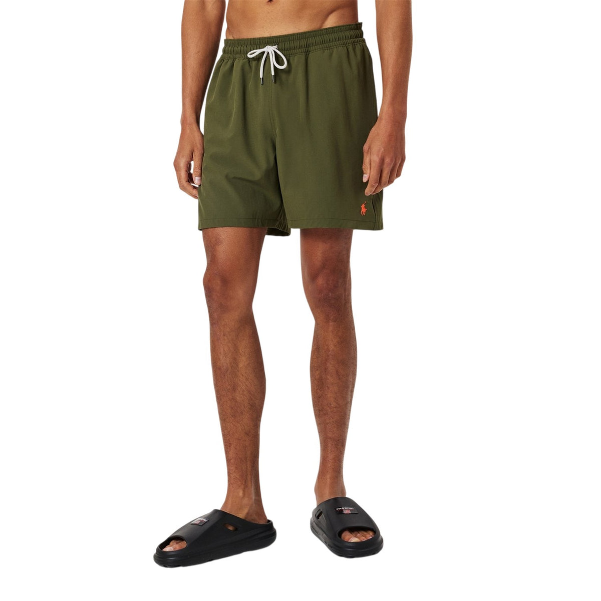 New Olive - Side - Ralph Lauren Mens Traveller Swim Shorts