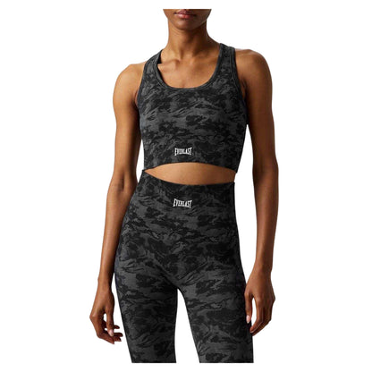Black - Side - Everlast Womens-Ladies Camo Racerback Sports Bra