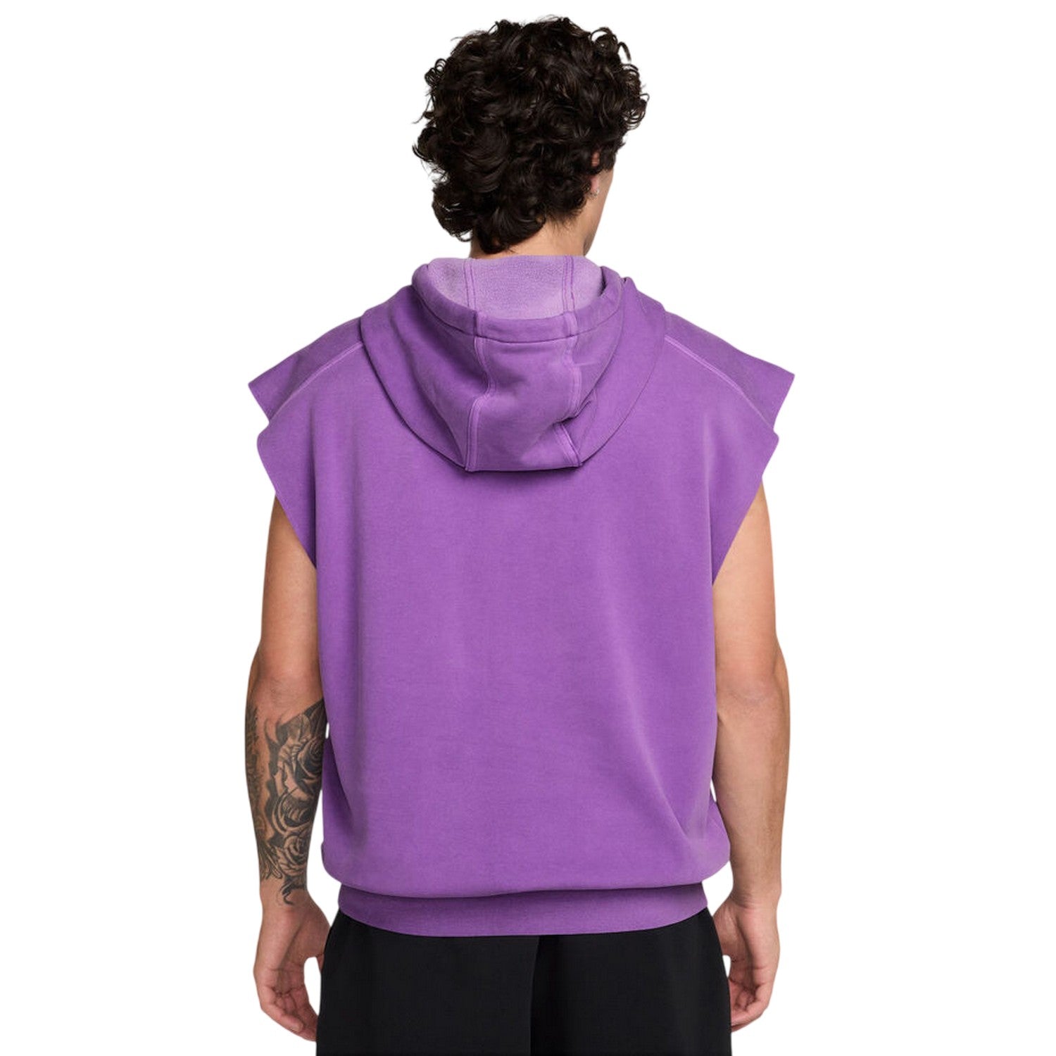 Violet-Black - Back - Nike Mens Court Slam Sleeveless Hoodie