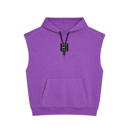 Violet-Black - Front - Nike Mens Court Slam Sleeveless Hoodie