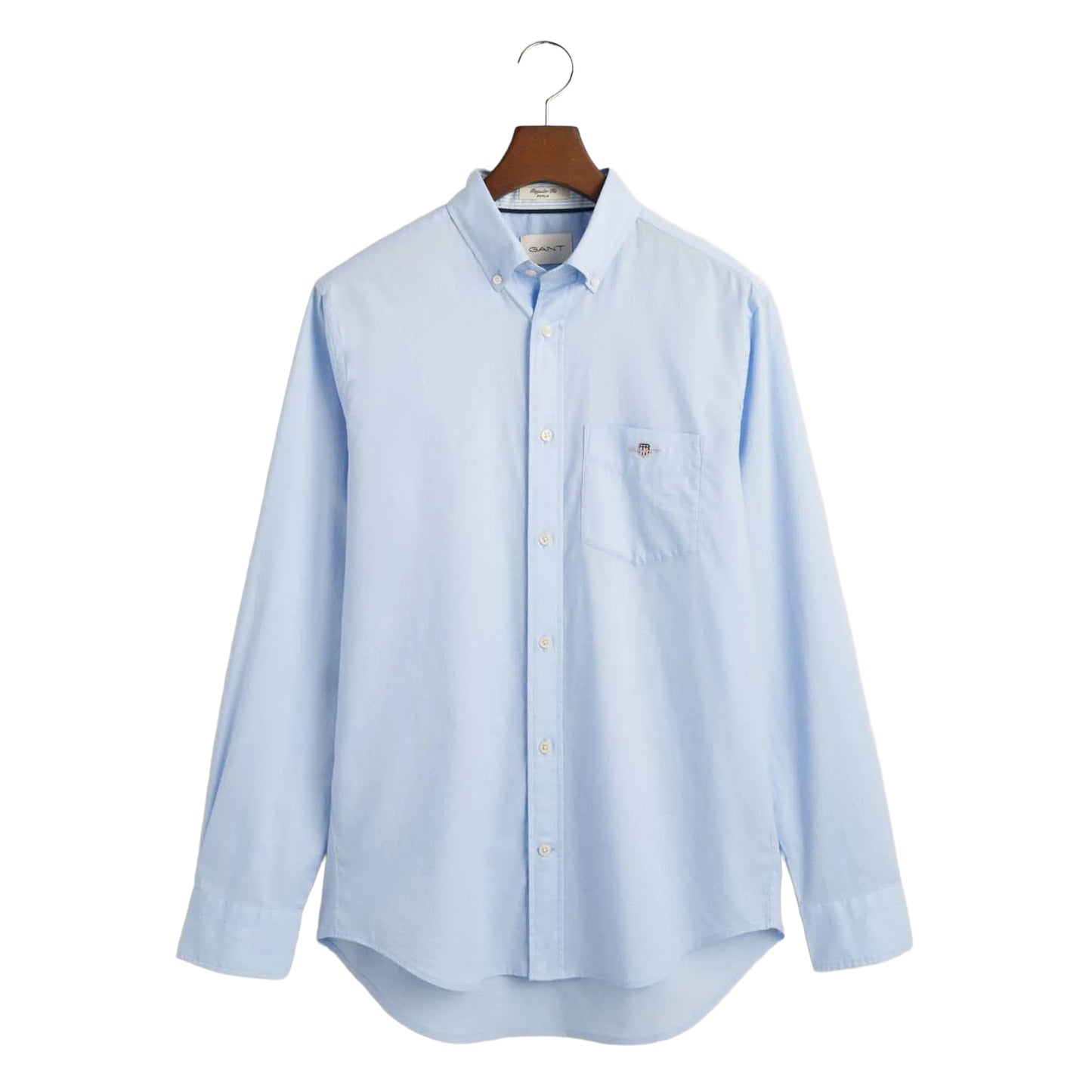 Blue - Front - Gant Mens A.Shield Poplin Regular Shirt