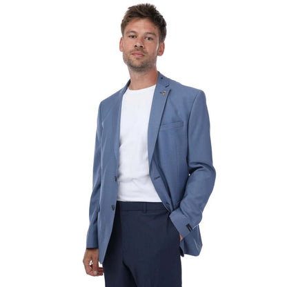 Blue - Front - Ted Baker Mens Drosejs Single-Breasted Blazer