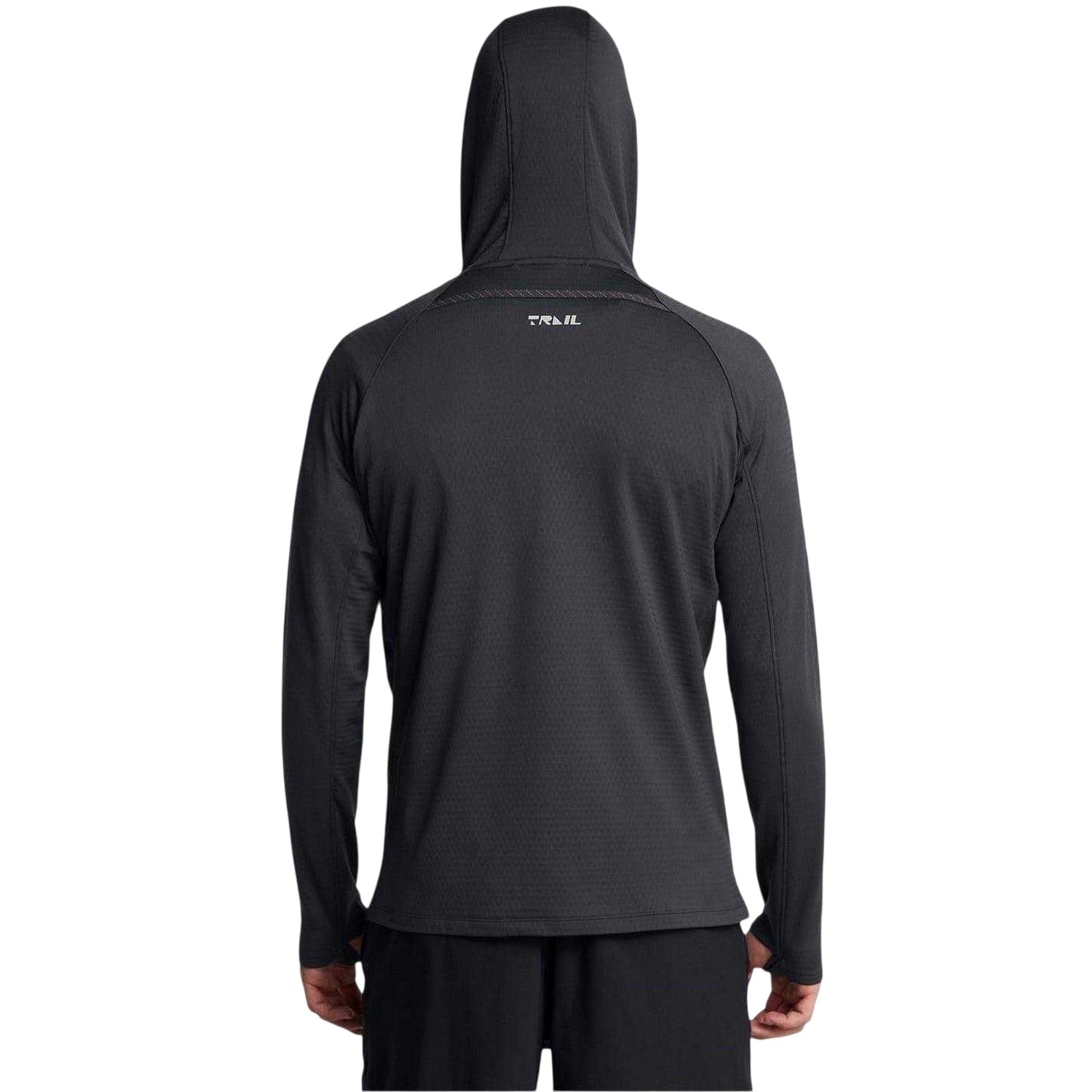 Grey - Back - Under Armour Mens Trail Run Hoodie