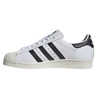 White-Black - Side - Adidas Womens-Ladies Originals Superstar Leather Trainers