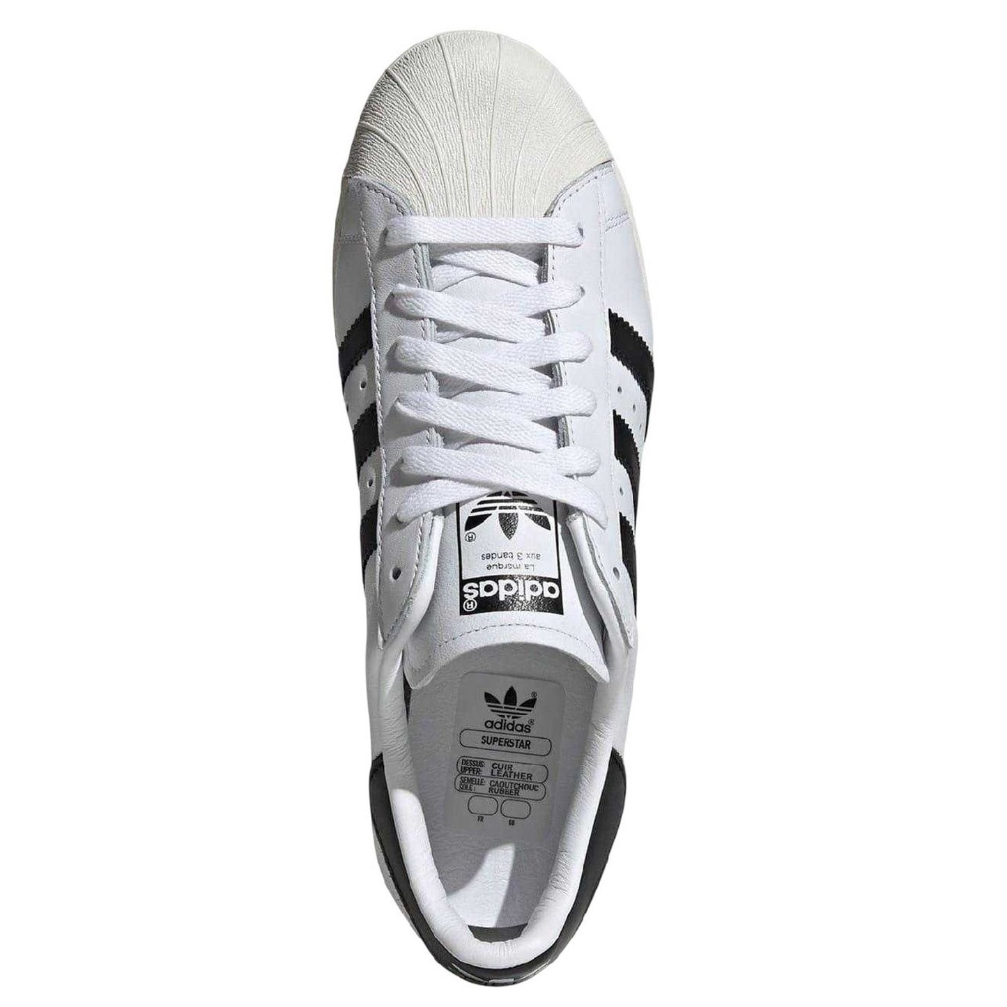 White-Black - Lifestyle - Adidas Womens-Ladies Originals Superstar Leather Trainers