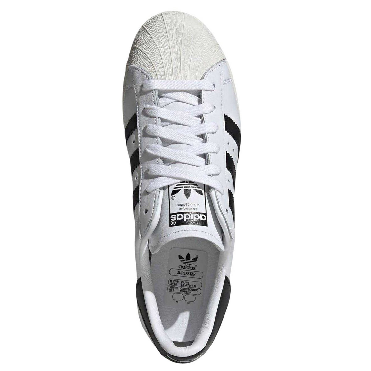 White-Black - Lifestyle - Adidas Womens-Ladies Originals Superstar Leather Trainers