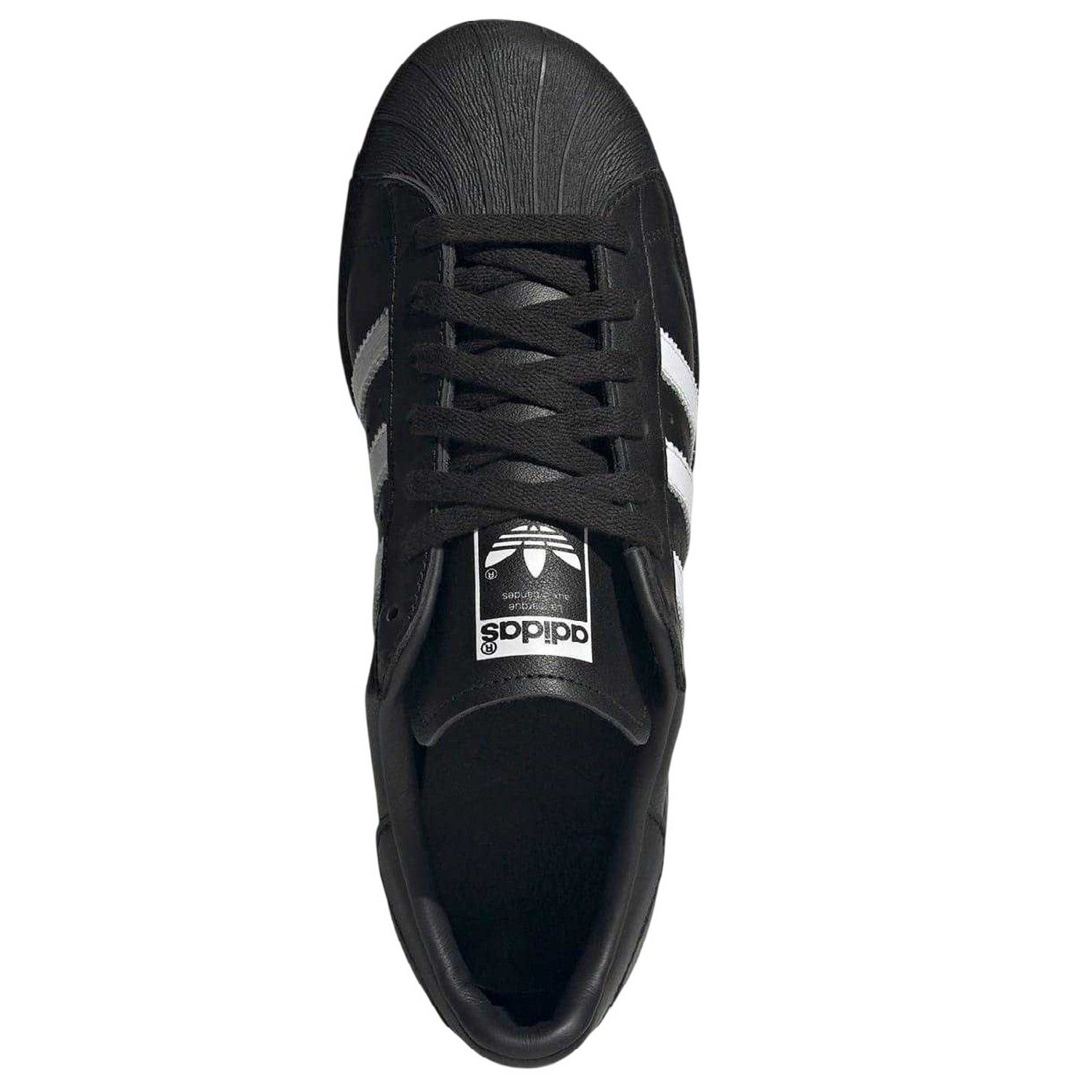 Black-White - Lifestyle - Adidas Womens-Ladies Originals Superstar Leather Trainers