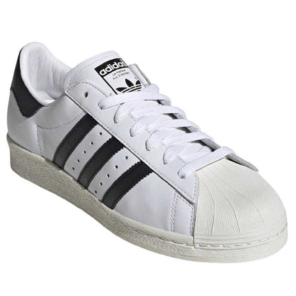 White-Black - Front - Adidas Womens-Ladies Originals Superstar Leather Trainers