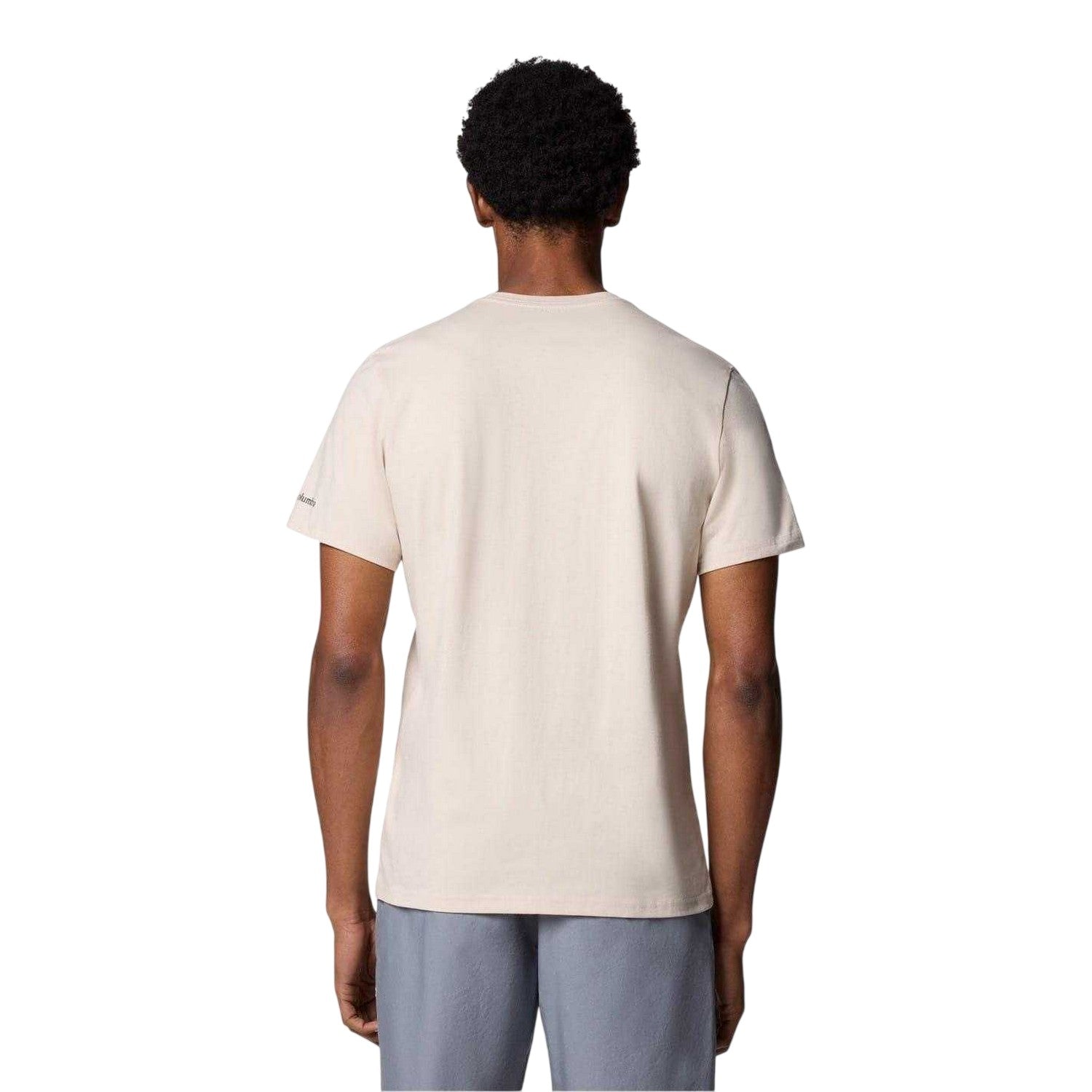Stone - Back - Columbia Mens Path Graphic Print Crew Neck Regular T-Shirt