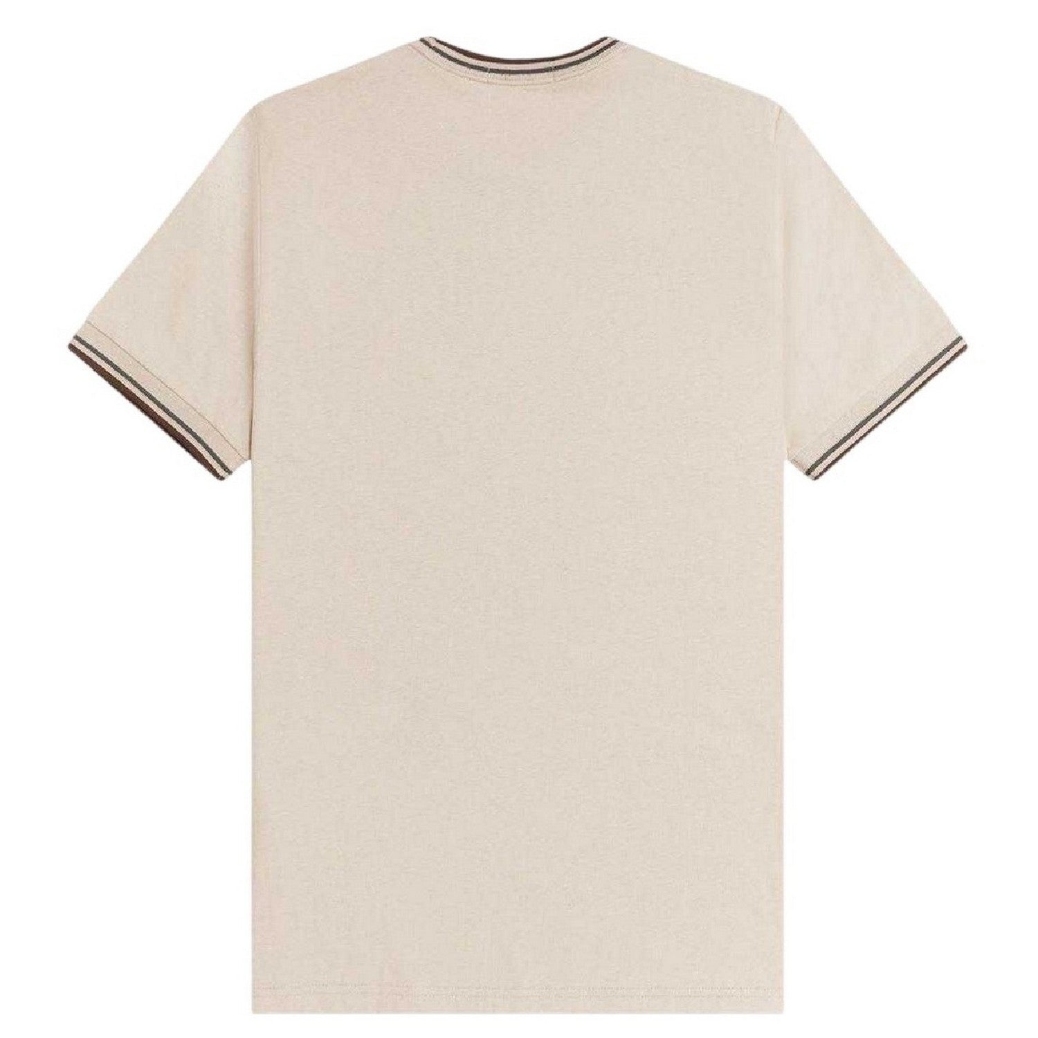Warm Beige - Back - Fred Perry Mens Tipped T-Shirt