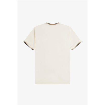 Ecru - Back - Fred Perry Mens Tipped T-Shirt