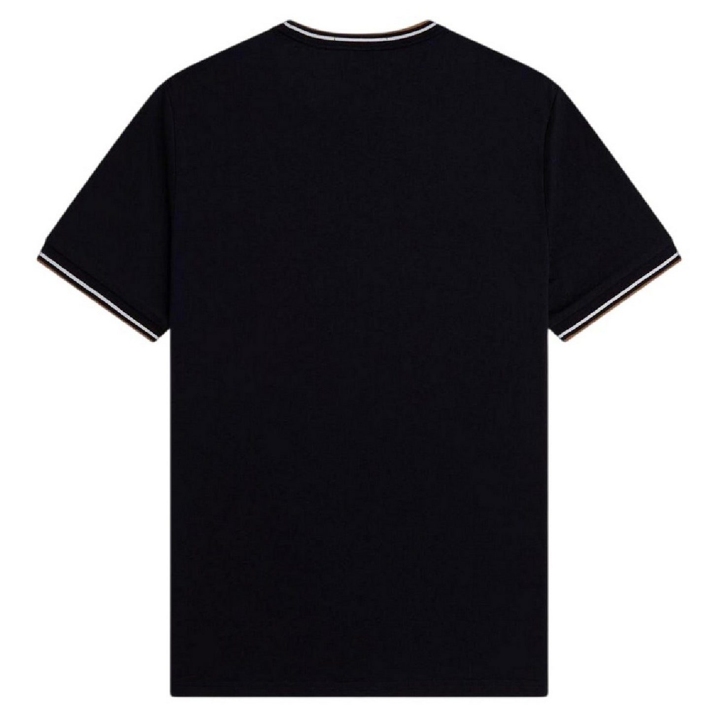 Black - Back - Fred Perry Mens Tipped T-Shirt