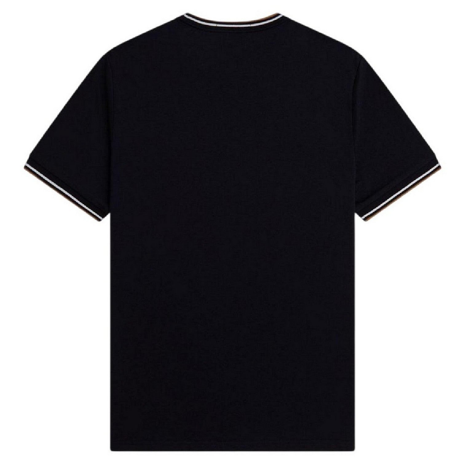 Black - Back - Fred Perry Mens Tipped T-Shirt