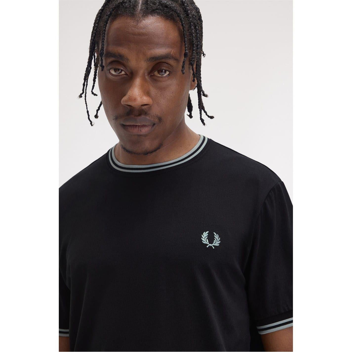Black-Blue - Lifestyle - Fred Perry Mens Tipped T-Shirt